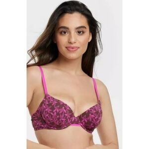 NEW Auden The Everyday Lightly Lined Demi Coverage Underwire Bra